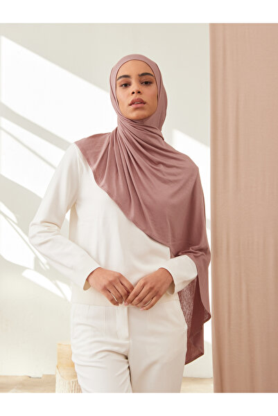 Femple Modest Πρακτικό σάλι ζέρσεϊ Premium | Χρώμα: Παστέλ Τριαντάφυλλο | Μέτρο: Ενήλικος | Ραμμένο με πηγούνι | Στιγμιαίο Hijab