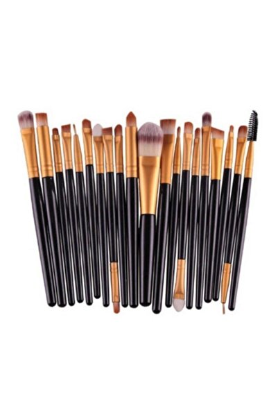 Roesıa Rose Cosmetics Набір з 20 професійних м'яких пензлів для макіяжу, чорний