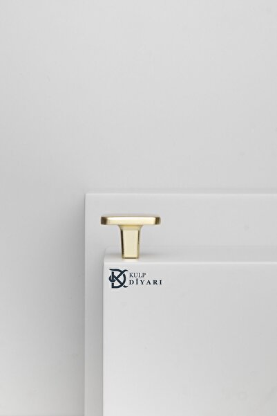 Erkul 2712-Düğme Kulp Dolap Ve Çekmece Için Mat Altın Düğme Kulp Dolap Kulpu Ve Çekmece Kulpu