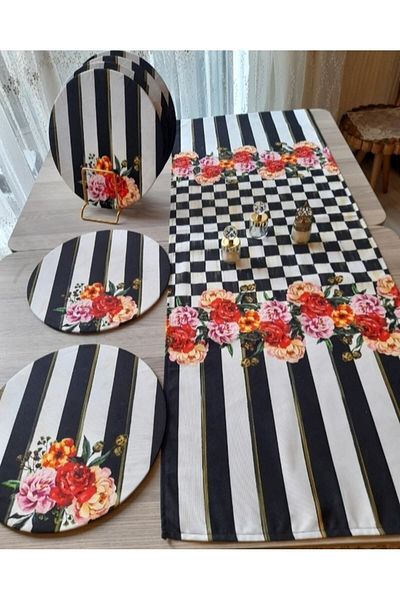 Premier American & service runner flower checker pattern design runner full set MDF flower pad set