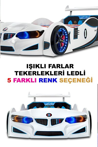 inegoldeneve GT2 - BMW - Arabalı Yatak  - Tekerlekleri Ledli.
