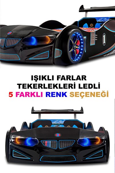 inegoldeneve GT2 - BMW - Arabalı Yatak  - Tekerlekleri Ledli.