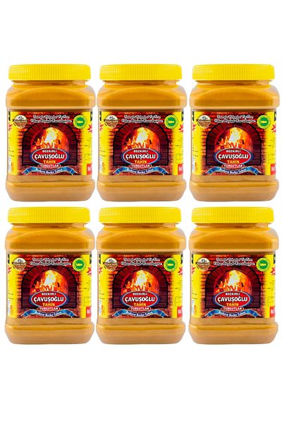 Bozkırlı Çavuşoğlu Steppe Tahini in Wood Fire Without Bran 930g X Pack of 6