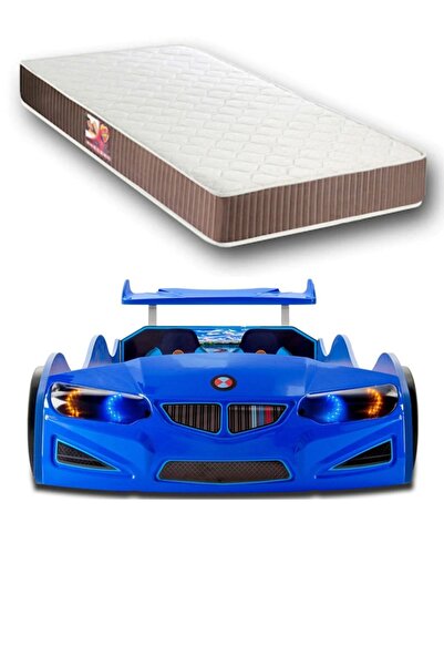 supercarbeds Bmw - Arabalı Yatak Araba Karyola - Tekerleri Ledli - Yatak 90x1...