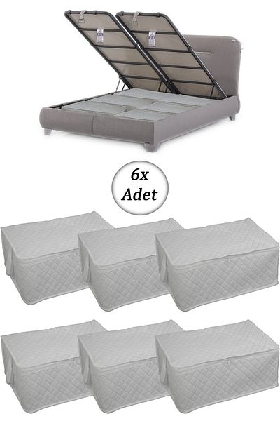 ADARYA HOME 6 Καπιτονέ Σεντούκι Βάσης 60x40x22 (ΛΕΥΚΟ)