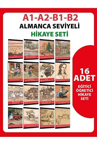 Kapadokya Yayınları مجموعة قصة ألمانية مكونة من 16 قطعةيحتوي على مستويات A1-A...