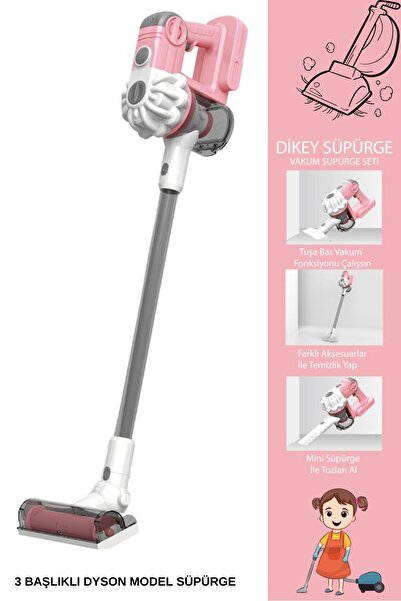 welcomein Oyuncak Pilli Model Çekme Ve Süpürme Özellikli Dikey Süpürge 78 Cm ...