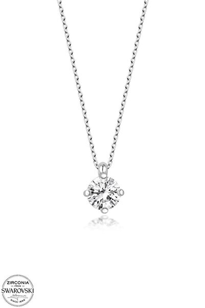 Swarovski Swarovski Zirconia Kadın 4 Tırnak Gümüş Kolye