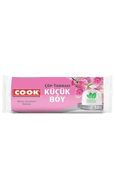 COOK Bahar Çiçekleri 30'lu Küçük Boy Çöp Torbası 40X47 cm