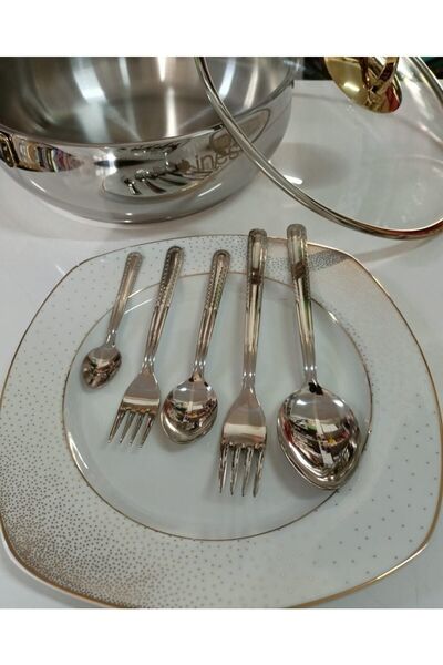 Çete 18/10 Paslanmaz Çelik Kaşık Seti 30 Parça