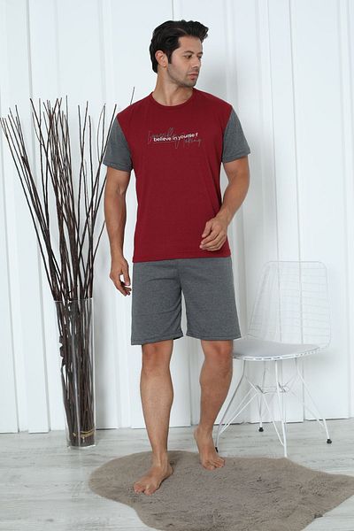 FAMES PİJAMA Men's Summer Short Set