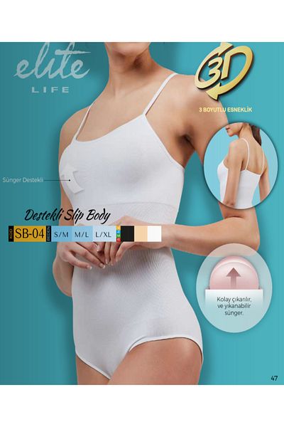 Elite Life ELITE LIFE - Slip Body with Thin Straps and Sponge Support