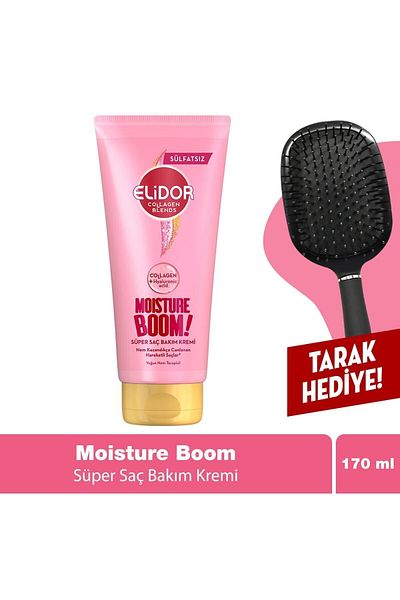 Elidor Collagen Blends Sulfate-Free Super Hair Care Cream Moisture Boom Intensive Moisture Therapy 170 Ml