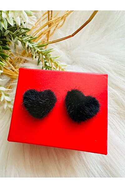 1PARÇAMAVİ Spiked Feather Heart Earrings for Women - Hole Ear Earrings