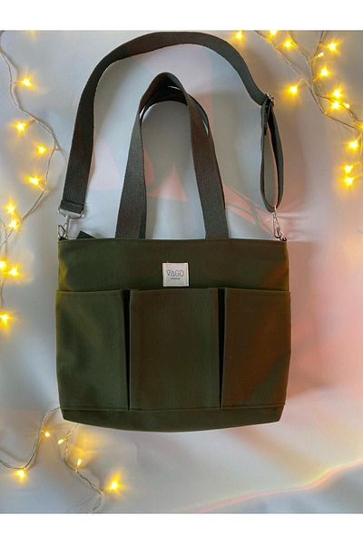 VAGO COLLECTION ZIPPERED LAPTOPSIZE CANVAS BAG