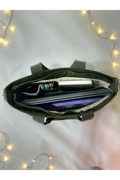 VAGO COLLECTION ZIPPERED LAPTOPSIZE CANVAS BAG