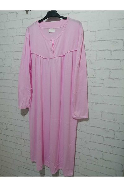 anne moda ankara Monochrome Summer Long Sleeve Cotton Thin Nightgown