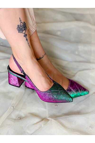 irmona MARIA ZELENÉ PURPLE SANDÁLY NA PODPATKU