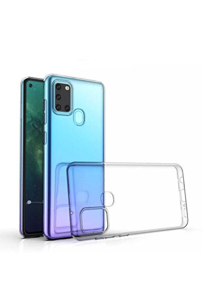 ZM STORE Samsung Galaxy A21s Uyumlu Kılıf Süper Silikon Ince Şeffaf Kapak