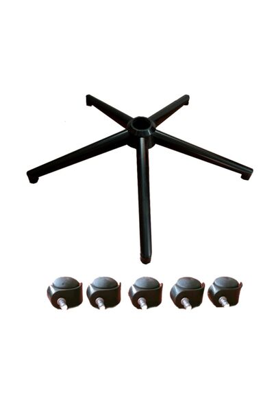 Genel Markalar Sandofis Siyah Metal Ahtapot Ayak+5 Adet ithal Teker
