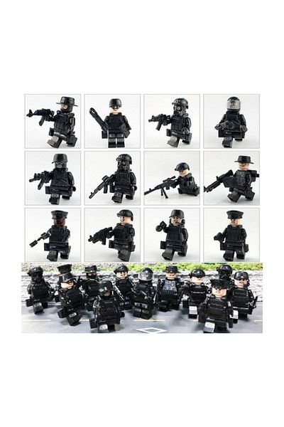 Legoedly 12 Pieces Lego Compatible Swat Set Compatible with Visual