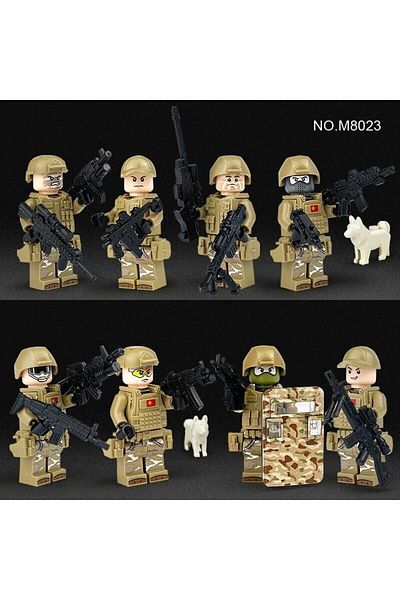 marimari 8 Pieces Lego Compatible Swat Soldier Figures Is The Same As Visual