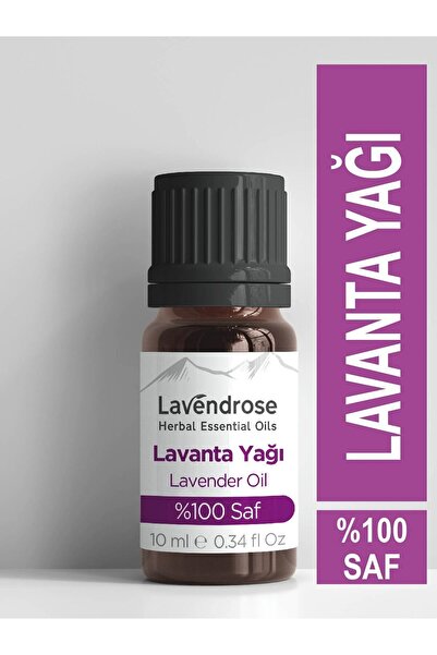 Lavendrose Lavanta Yağı %100 Saf - Bitkisel Aromaterapi Lavanta Uyku Ve Stres Yağı 10ml - Uçucu Yağ