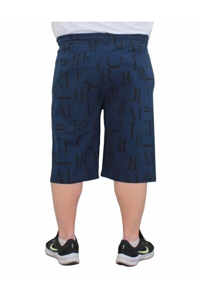 Starbattal Ανδρικό σορτς μεγάλου μεγέθους - χτενισμένο βαμβάκι, Letter Dance, 24644 Marin