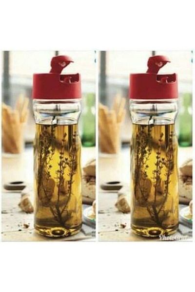 Tupperware Red Lid Oil Pot Set of 2