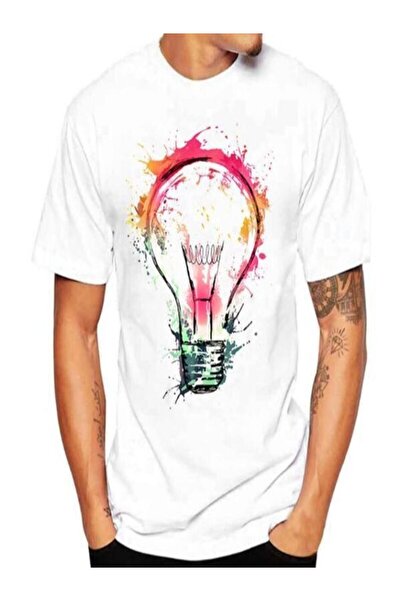 CLASSY.MODA Μπλουζάκι μονόχρωμο - Λευκό μπλουζάκι με κοντό μανίκι με λαιμόκοψη