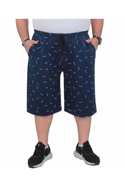 Starbattal Plus Size Men's Combed Cotton Shorts - Justice 24645 INDIGO