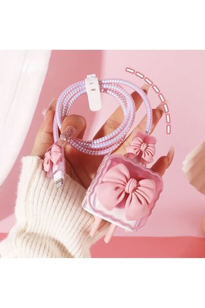 daystar İphone 18w/20w Uyumlu Şarj Aleti Kılıfı, Şarj Kablo Koruyucu, Şarj Ko...