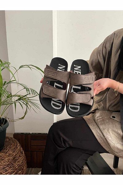 Behtah Kundura Men's Sport Slippers - Buckle and Soft Sole, Work Casual Product