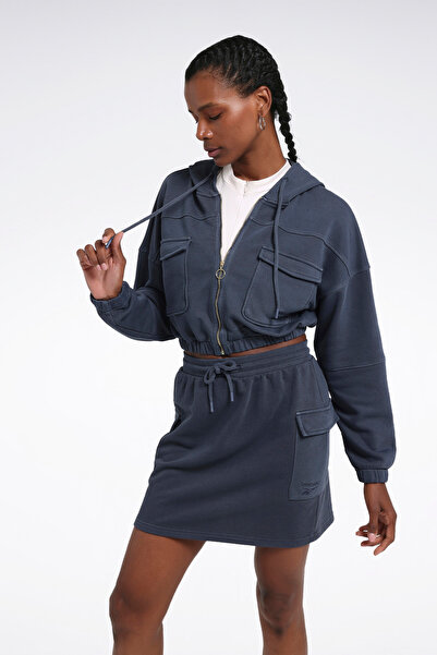 Reebok IMELDA FZ Mavi Kadın Eşofman Üstü