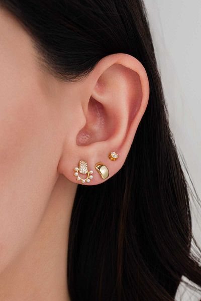 LUCİ LONTANE Stone Detailed Earring Set