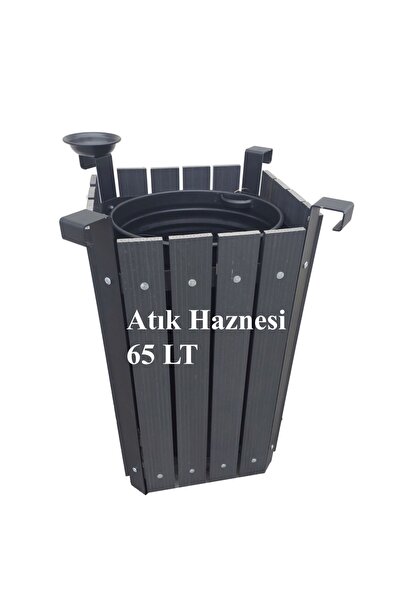 safirkom Kompozit Çöp Kovası Sç12 Dg 65 Lt Köşeli Antrasit