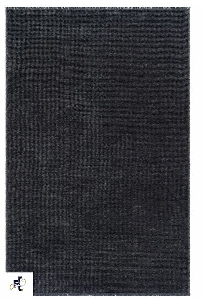 Frt Export Modern Makinede Yıkanabilir Antrasit Saçaklı Tek Taraflı Kilim