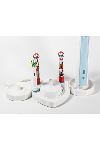 dream3d Şarjlı Diş Fırçaları Ve Başlıkları İçin Stand / 2 Fırça 1 Şarj 4 Başl...
