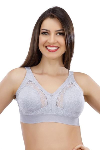 Liza Combed Cotton Fabric, Wide Band at the Bottom, Adjustable Straps, King Size Supporting Bra
