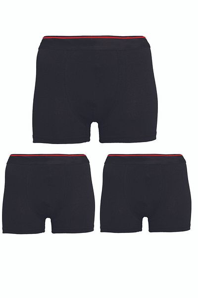 enmodaiçgiyim Ανδρικά μποξεράκια 3 τεμαχίων μαύρο Lycra
