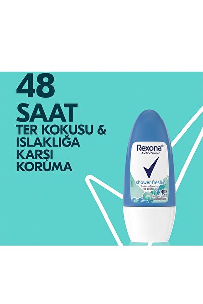 Rexona Üstün Koruma Kadın Roll On Deodorant Shower Fresh 72 Saat Kesintisiz Koruma 50 ml X2