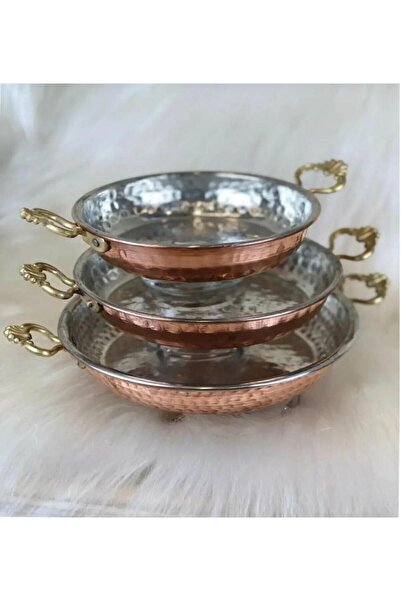 DUKKANI ISTANBUL Copper Pan 3-Piece Egg and Grow Field