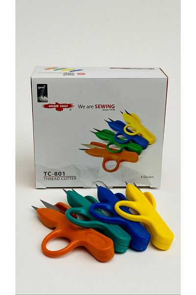 Golden Eagle 12 Pieces Original Scissors Tc-801 with Plastic Handle