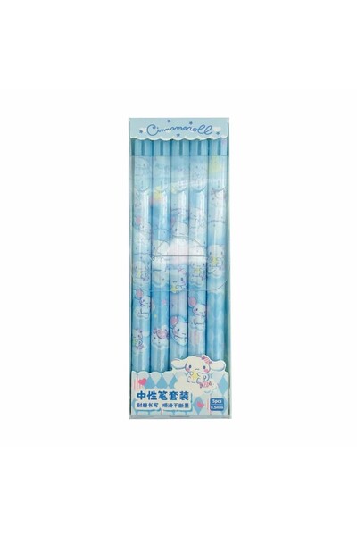 Miniso Sanrio Lisanslı5'li Tükenmez Kalem Seti (0.5mm, Siyah) - Cinnamoroll