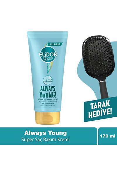 Elidor Collagen Blends Sulfate-Free Super Hair Care Cream Always Young Repairing Anti-Fraying 170 ml