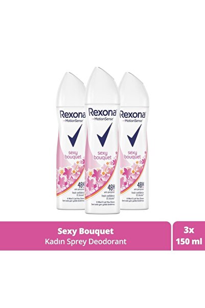 Rexona Kadın Sprey Deodorant Sexy Bouquet Ter Kokusuna Karşı Koruma 150 Ml X3 Adet