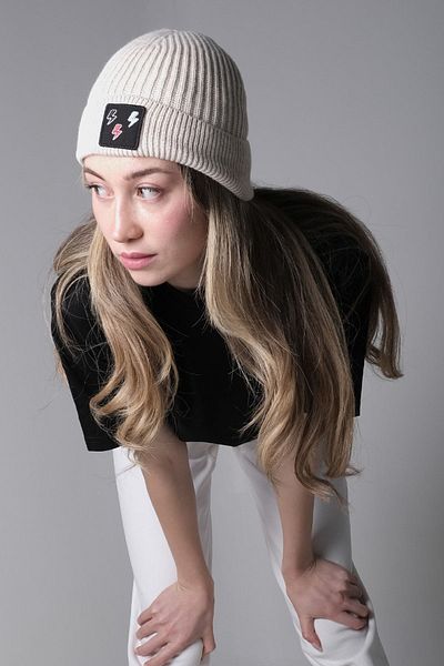 Tsc House Unisex 22WCBE489U Lightning Embroidered Beret, Ecru, One Size