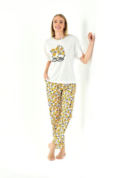 Yeni İnci LEMON PATTERNED WOMEN'S Pajama SET