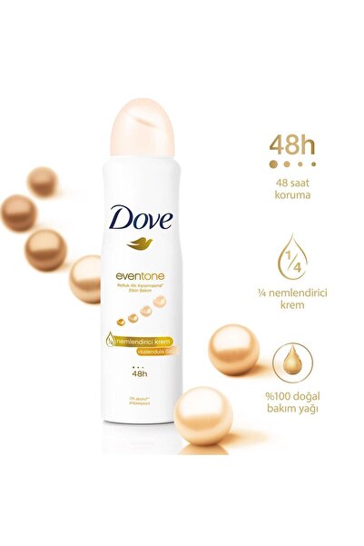 Dove Kadın Sprey Deodorant Eventone 150 ml x2 + Kotex Ped Ultra Normal 8'li