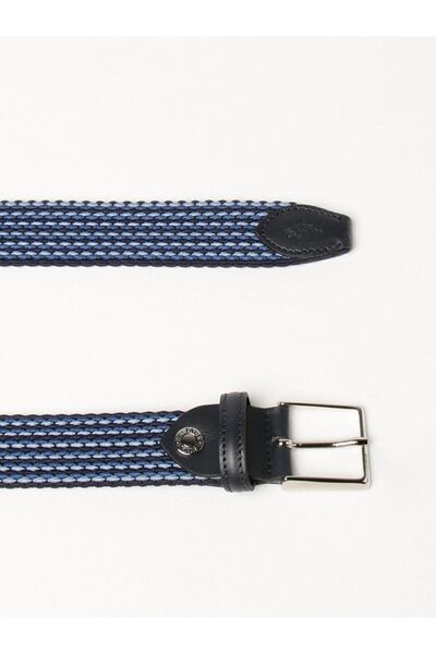 PAUL&SHARK Men's Dark Blue Belt with Logo Buckle and Adjustable Strap21416004-013